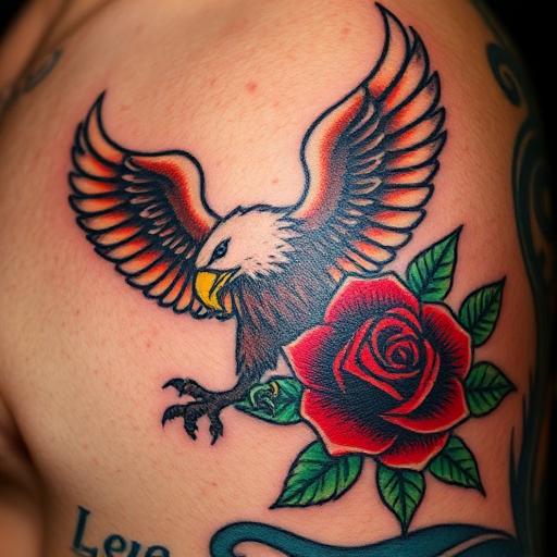 Bold neo-traditional color tattoo style preview